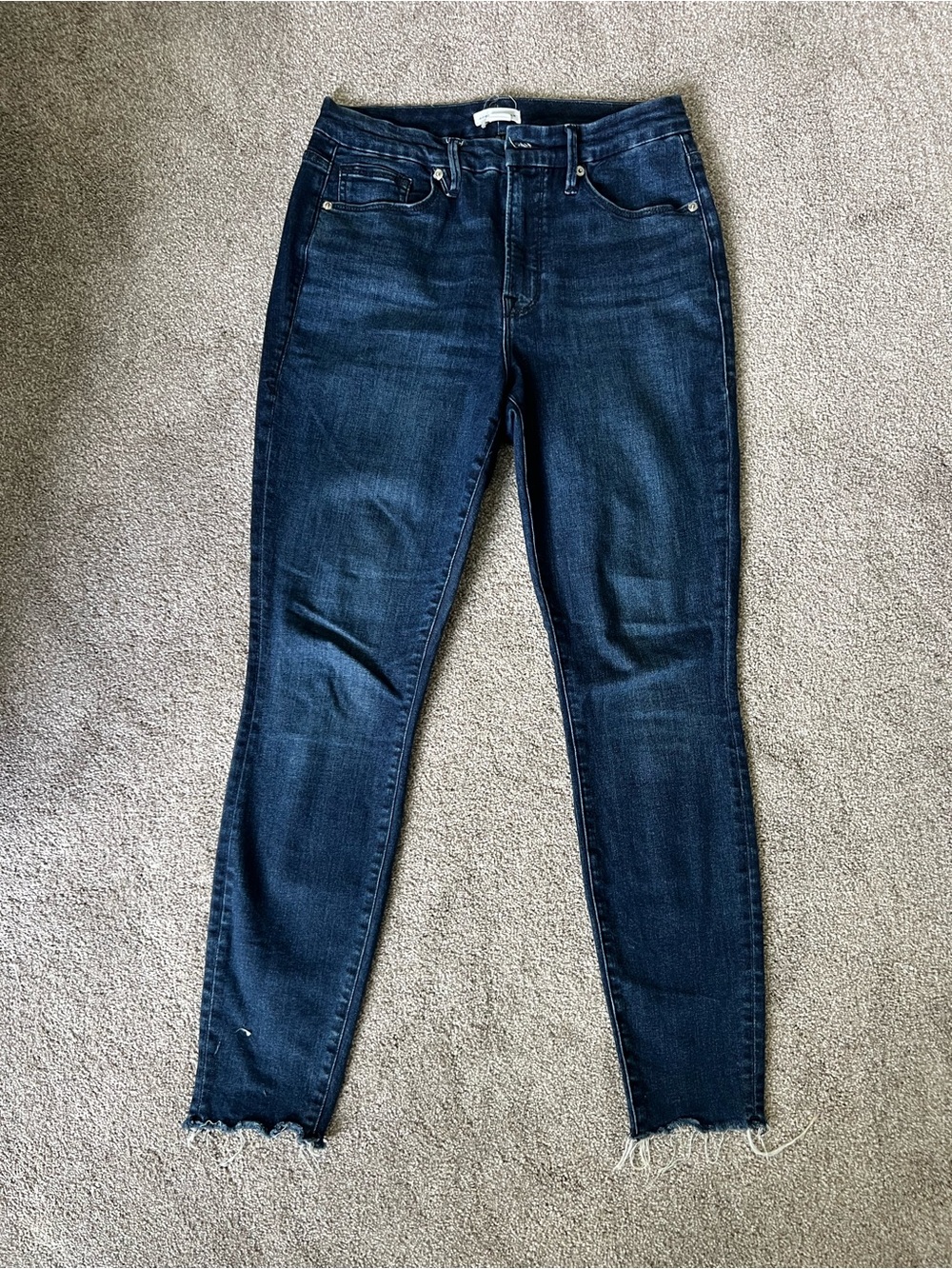 Dark Blue Good American Skinny Jeans
